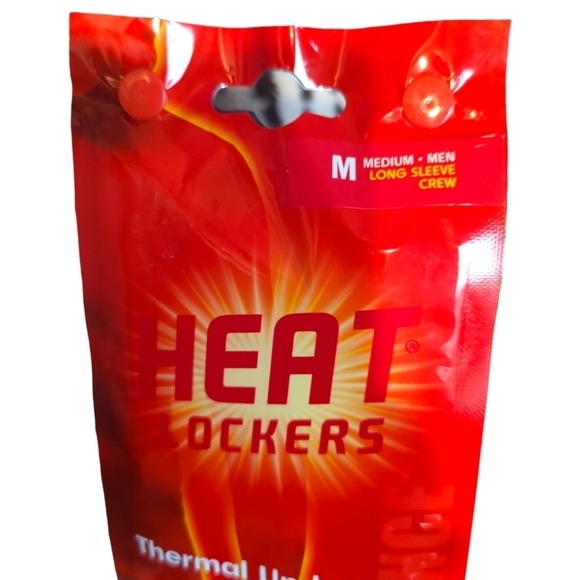 NWT Heat Lockers Men's Black Thermal Long Sleeve Crew Various Sizes - Picture 4 of 8